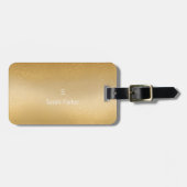 Eleganter und moderner goldfarbener Akryllischer G Gepäckanhänger (Vorderseite horizontal)