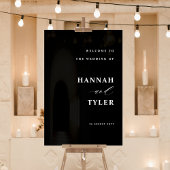 Eleganter und moderner Hochzeitsempfang Schwarz Acrylschild