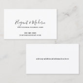 Eleganter und moderner Kalligraphieprof Visitenkarte (Vorne/Hinten)