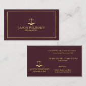 Eleganter und moderner lederner Rechtsanwalt Visitenkarte (Vorne/Hinten)