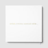 Eleganter und moderner Personalisierter Schwarzer  Gästebuch (Rückseite)