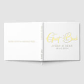 Eleganter und moderner Personalisierter Schwarzer  Gästebuch (Voll)