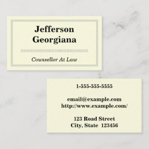 Eleganter und moderner Rechtsberater Business Card Visitenkarte
