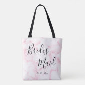 Eleganter und moderner rosafarbener Marmor Tasche (Rückseite)