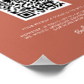 Eleganter und moderner Terracotta Honeymoon Fund Q Poster (Ecke)