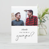 Eleganter und moderner Trauzeuge Einladung (Stehend Vorderseite)