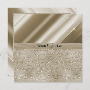 ELEGANTER UND MODERNER WEDING SPLIT BRONZE GOLD GL EINLADUNG