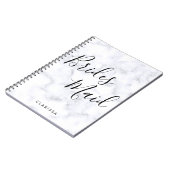 Eleganter und moderner weißer Marmor Notizblock (Linke Seite)