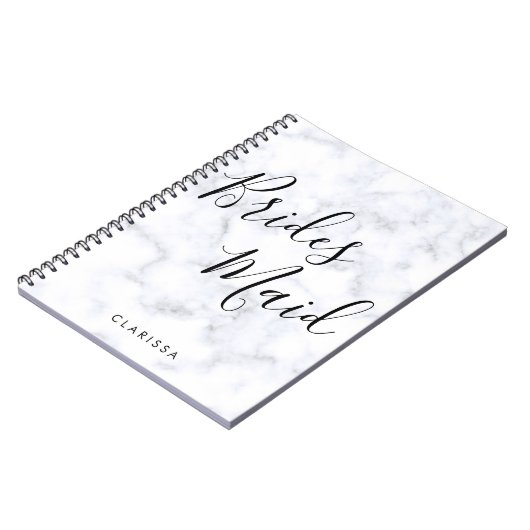 Eleganter und moderner weißer Marmor Notizblock (Linke Seite)