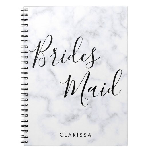 Eleganter und moderner weißer Marmor Notizblock (Vorderseite)