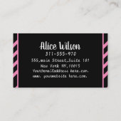 Eleganter und Niedlich rosafarbener Salon Terminkarte (Rückseite)