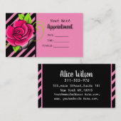 Eleganter und Niedlich rosafarbener Salon Terminkarte (Vorne/Hinten)