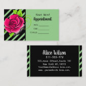 Eleganter und Niedlich rosafarbener Salon Terminkarte (Vorne/Hinten)