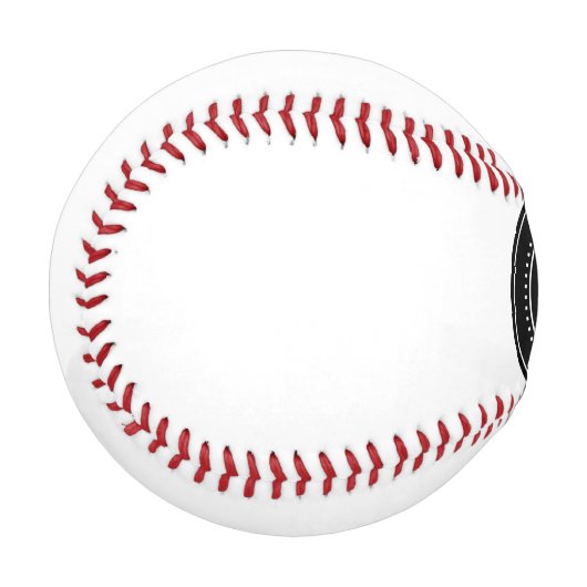 Eleganter und sanfter schwarzer QR-Code Baseball (Vorderseite Links)