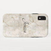 Eleganter und sanfter schwarzer QR-Code Case-Mate iPhone Hülle (Rückseite (Horizontal))