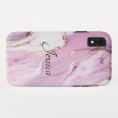 Eleganter und sanfter schwarzer QR-Code Case-Mate iPhone Hülle (Rückseite (Horizontal))