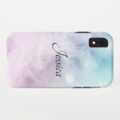 Eleganter und sanfter schwarzer QR-Code Case-Mate iPhone Hülle (Rückseite (Horizontal))