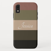 Eleganter und sanfter schwarzer QR-Code Case-Mate iPhone Hülle (Rückseite)