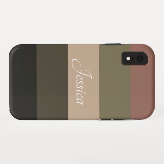 Eleganter und sanfter schwarzer QR-Code Case-Mate iPhone Hülle (Rückseite (Horizontal))