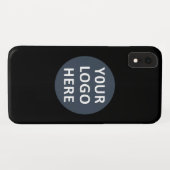 Eleganter und sanfter schwarzer QR-Code Case-Mate iPhone Hülle (Rückseite (Horizontal))