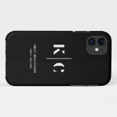 Eleganter und sanfter schwarzer QR-Code Case-Mate iPhone Hülle (Rückseite (Horizontal))