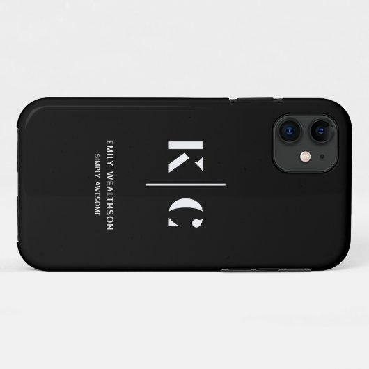 Eleganter und sanfter schwarzer QR-Code Case-Mate iPhone Hülle (Rückseite (Horizontal))