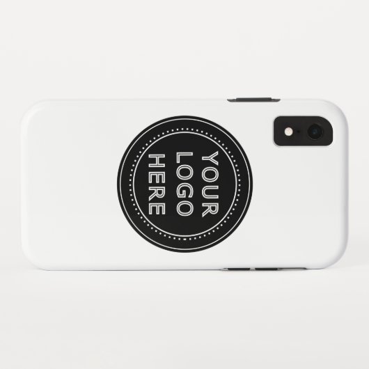 Eleganter und sanfter schwarzer QR-Code Case-Mate iPhone Hülle (Rückseite (Horizontal))