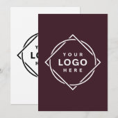 Eleganter und sanfter schwarzer QR-Code Einladung (Vorne/Hinten)