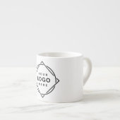 Eleganter und sanfter schwarzer QR-Code Espressotasse (Vorderseite Rechts)