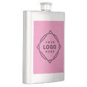 Eleganter und sanfter schwarzer QR-Code Flachmann (Rechts)