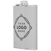 Eleganter und sanfter schwarzer QR-Code Flachmann (Links)