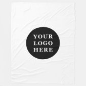 Eleganter und sanfter schwarzer QR-Code Fleecedecke (Vorderseite)