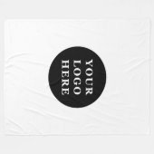 Eleganter und sanfter schwarzer QR-Code Fleecedecke (Vorderseite (Horizontal))