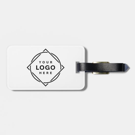 Eleganter und sanfter schwarzer QR-Code Gepäckanhänger (Rückseite horizontal)