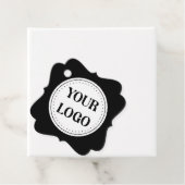 Eleganter und sanfter schwarzer QR-Code Geschenkanhänger (Beispiel)