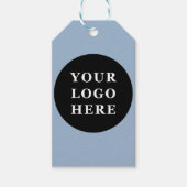 Eleganter und sanfter schwarzer QR-Code Geschenkanhänger (Vorderseite)