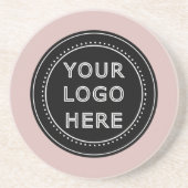 Eleganter und sanfter schwarzer QR-Code Getränkeuntersetzer (Vorne)