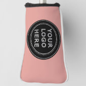 Eleganter und sanfter schwarzer QR-Code Golf Headcover (Rotieren 90)