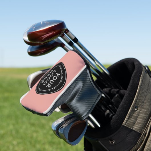 Eleganter und sanfter schwarzer QR-Code Golf Headcover (In Situ)