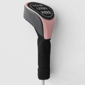 Eleganter und sanfter schwarzer QR-Code Golf Headcover (angewinkelt)