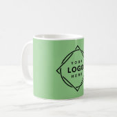 Eleganter und sanfter schwarzer QR-Code Kaffeetasse (Vorderseite Links)