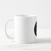Eleganter und sanfter schwarzer QR-Code Kaffeetasse (Links)