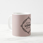 Eleganter und sanfter schwarzer QR-Code Kaffeetasse (Vorderseite Links)