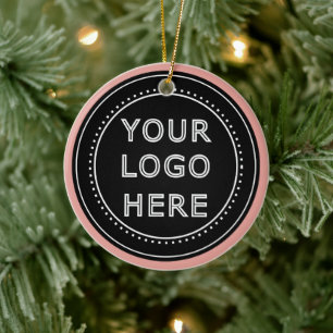 Eleganter und sanfter schwarzer QR-Code Keramik Ornament