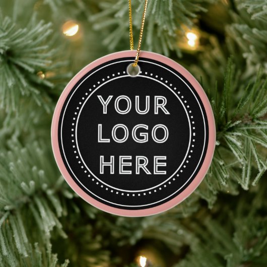 Eleganter und sanfter schwarzer QR-Code Keramik Ornament (Baum)