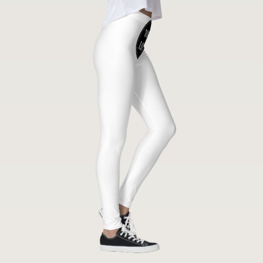 Eleganter und sanfter schwarzer QR-Code Leggings (Rechts)