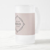 Eleganter und sanfter schwarzer QR-Code Mattglas Bierglas (VorderseiteRechts)