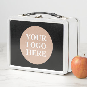 Eleganter und sanfter schwarzer QR-Code Metall Brotdose