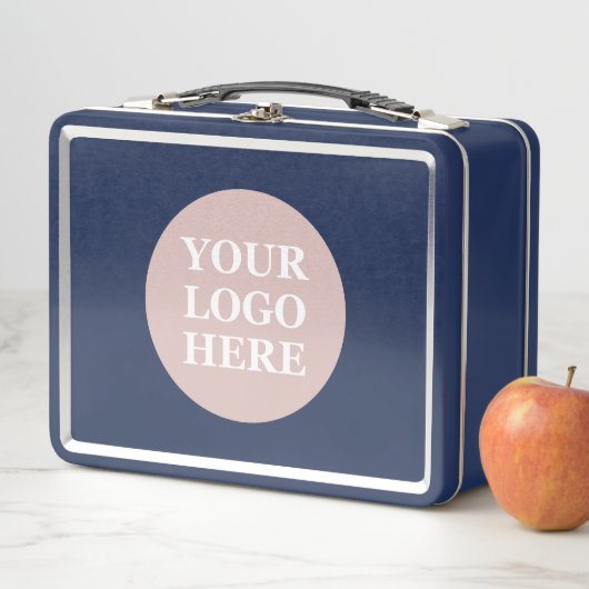 Eleganter und sanfter schwarzer QR-Code Metall Brotdose (Beispiel)