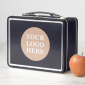 Eleganter und sanfter schwarzer QR-Code Metall Brotdose (Beispiel)